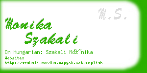 monika szakali business card
